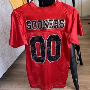 Glitzy University of Oklahoma jersey